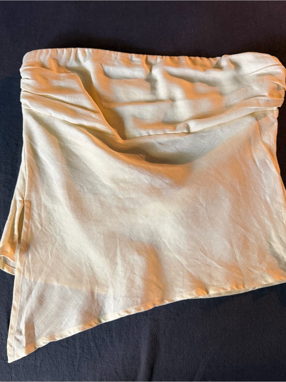 Bershka Light Cream Asymmetrical Draped Skirt